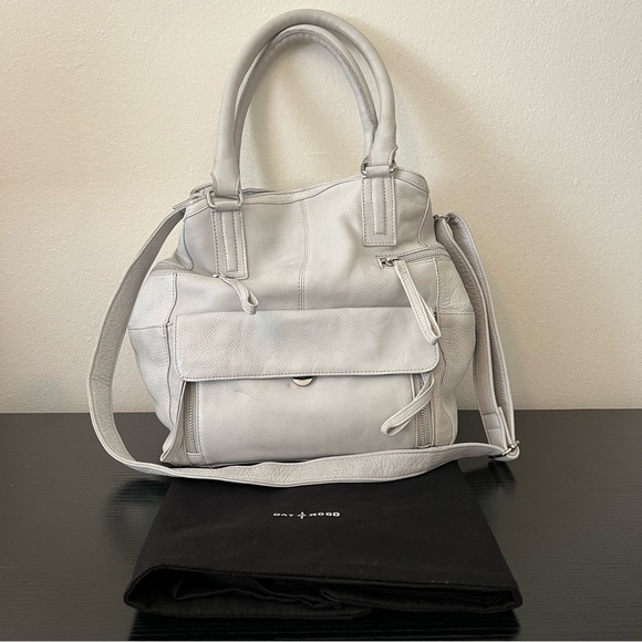 Day & Mood Hannah Small Bag – Light Grey Leather Satchel - Picture 2 of 16